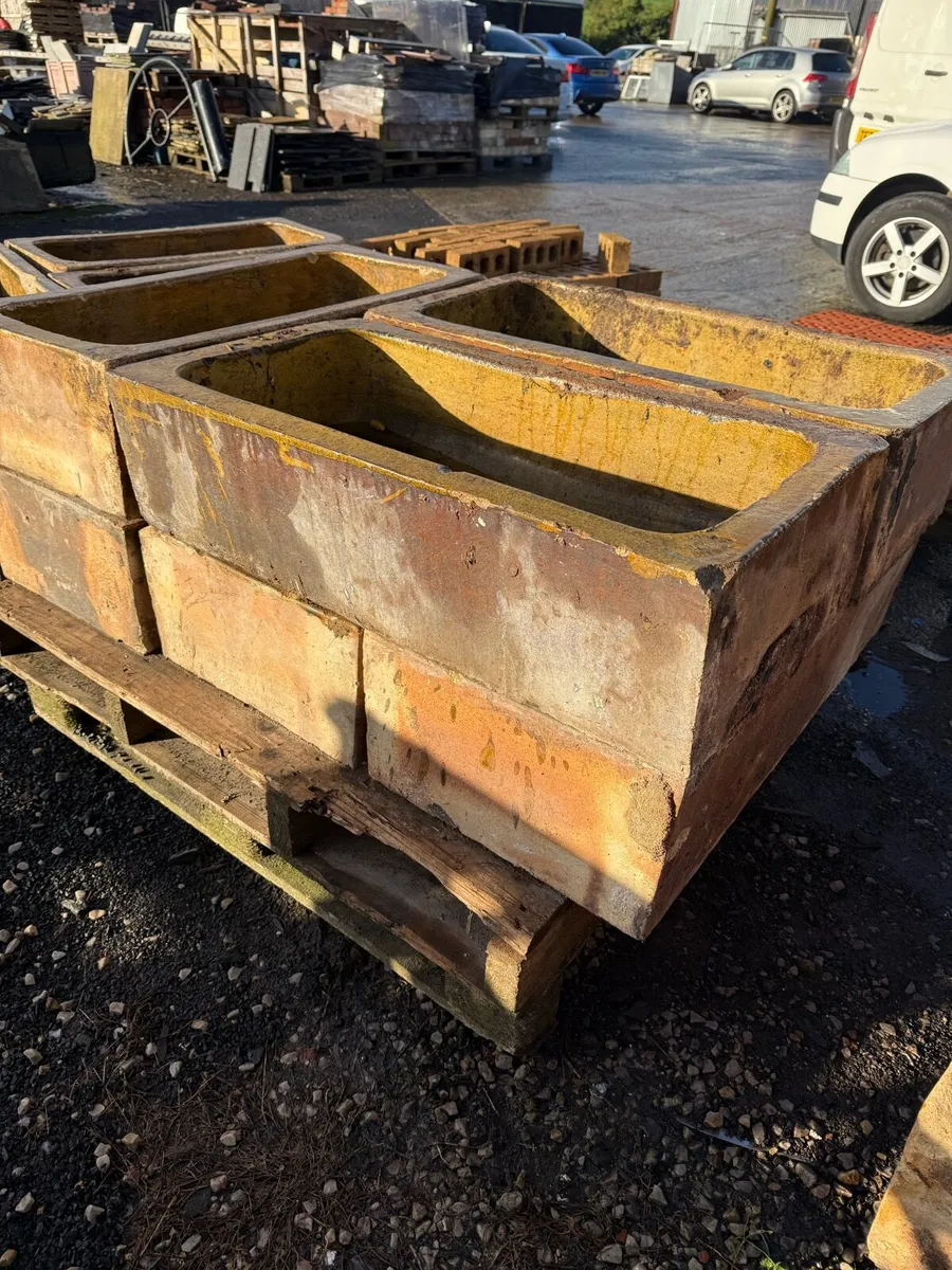 Matching salt glazed troughs or planters. - Image 2