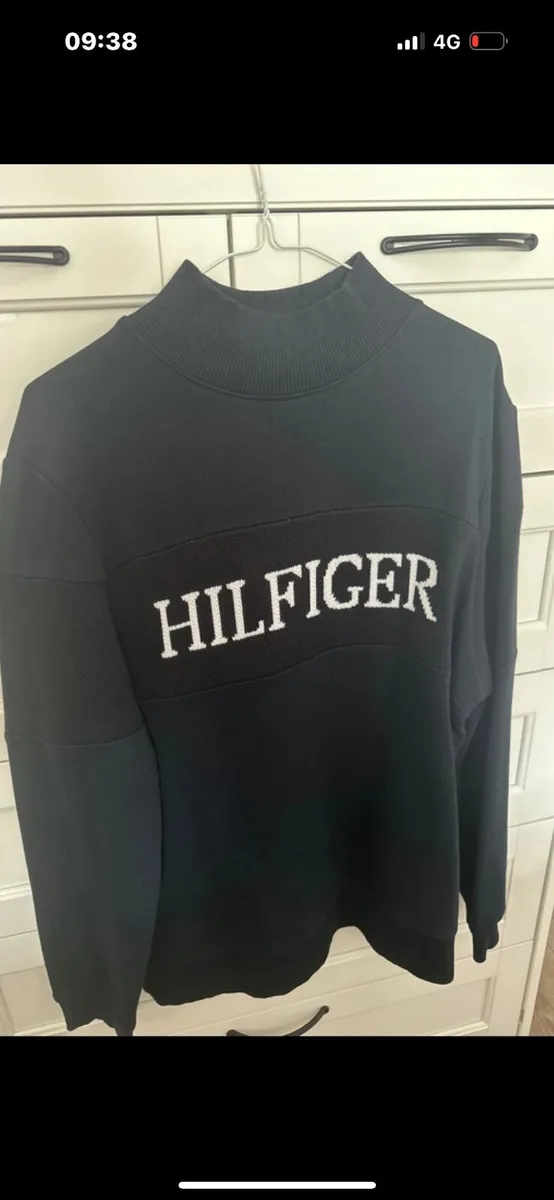 Ladies Navy Tommy Hilfiger Jumper - Image 2