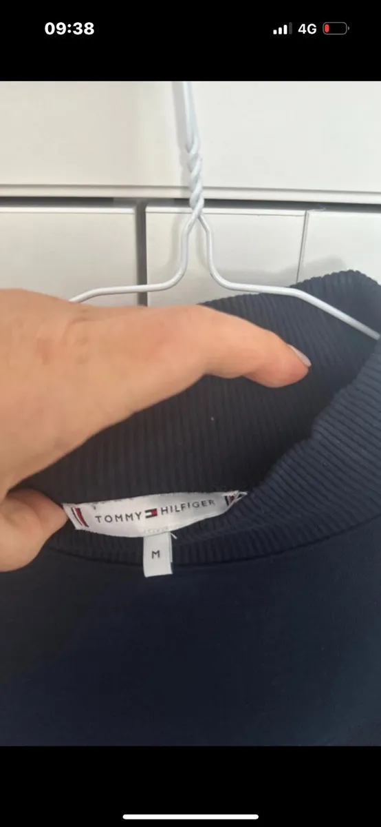Ladies Navy Tommy Hilfiger Jumper - Image 3