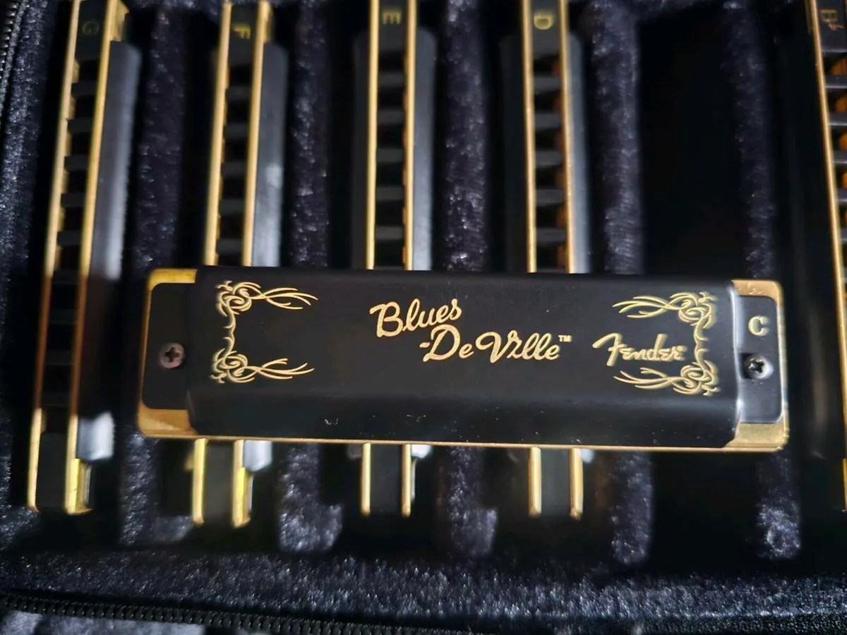 Harmonica set 7 Fender Deville with case - Image 1
