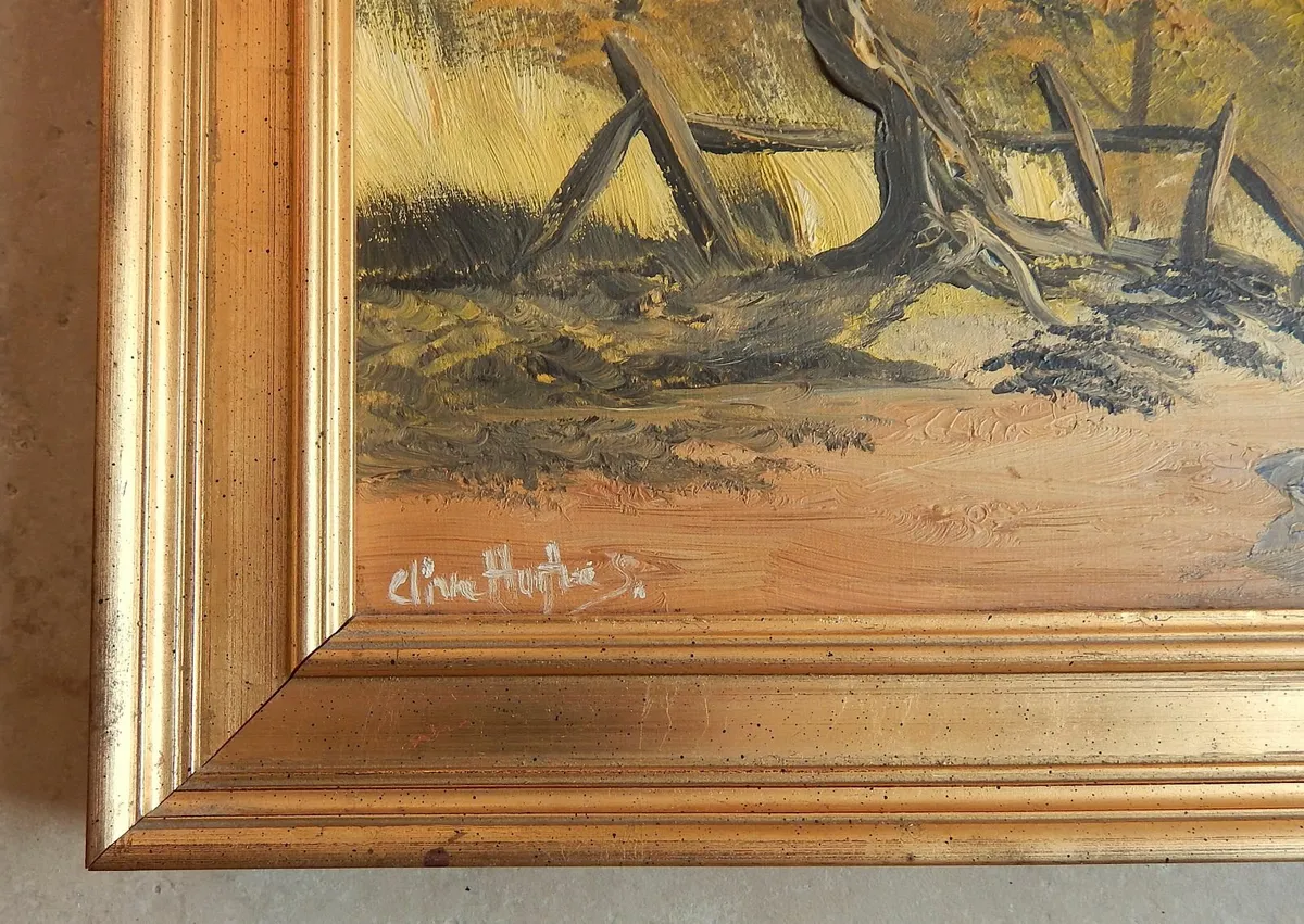 Large Signed Oil on Canvas Painting - Image 2