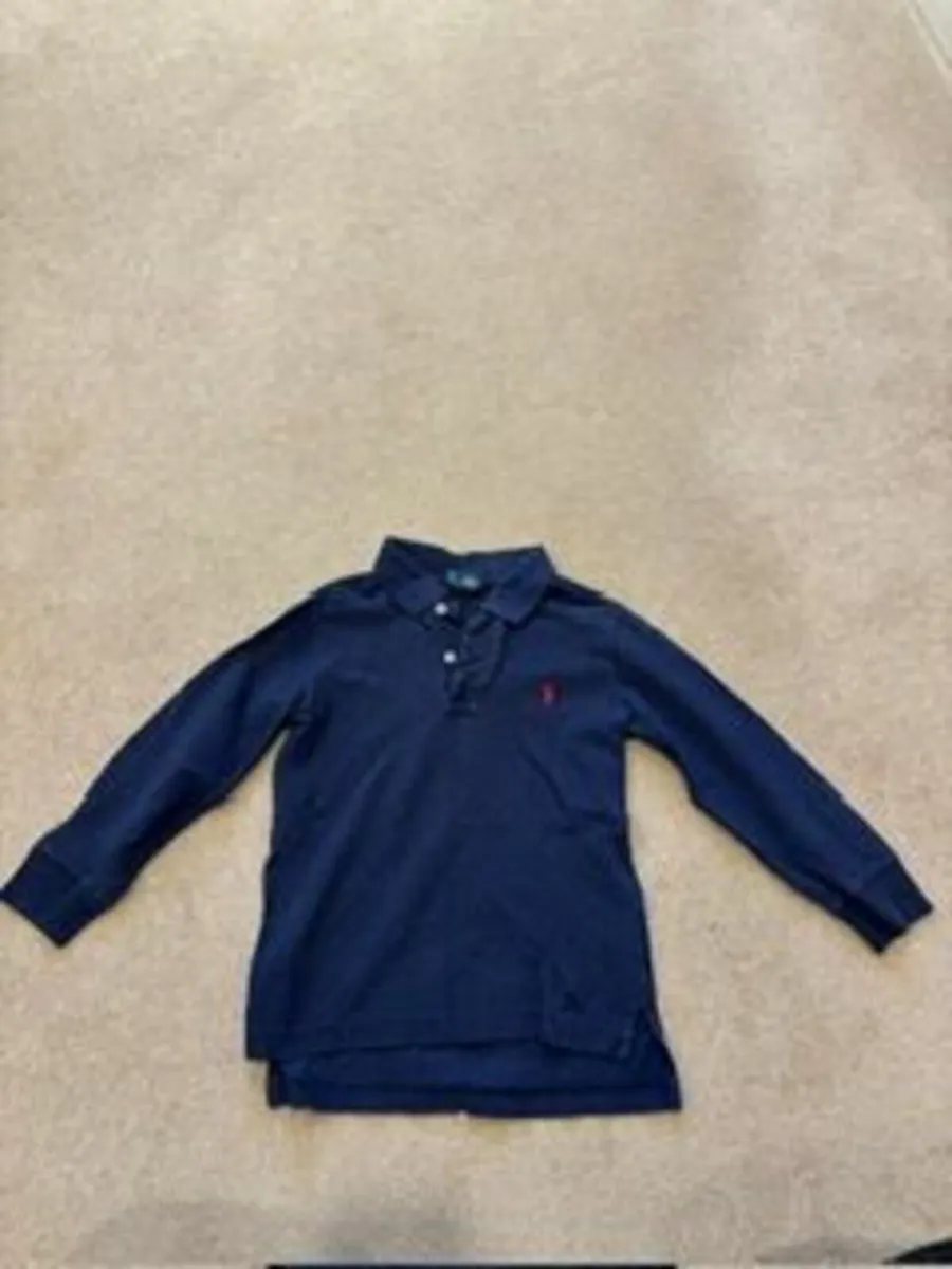 Ralph Lauren Long Sleeve Polo Shirt age 3-4 - Image 1