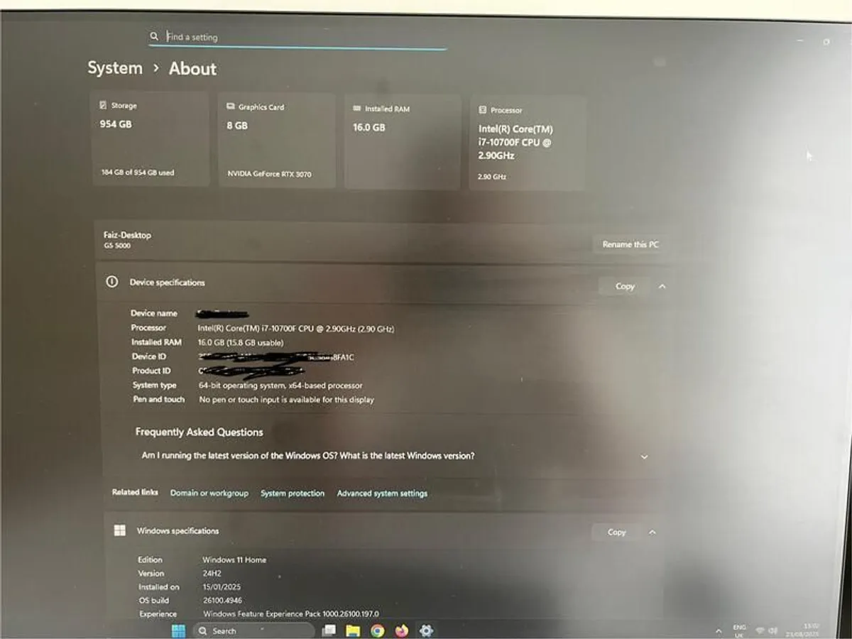 Dell G5 Gaming PC, Sturdy Desk, Dell Monitor (can sell seperately as well) - Image 3