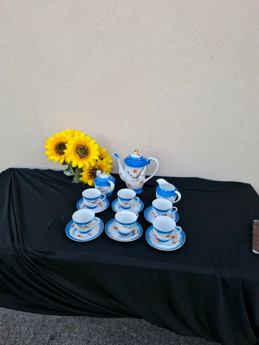 Blue china espresso set postage possible