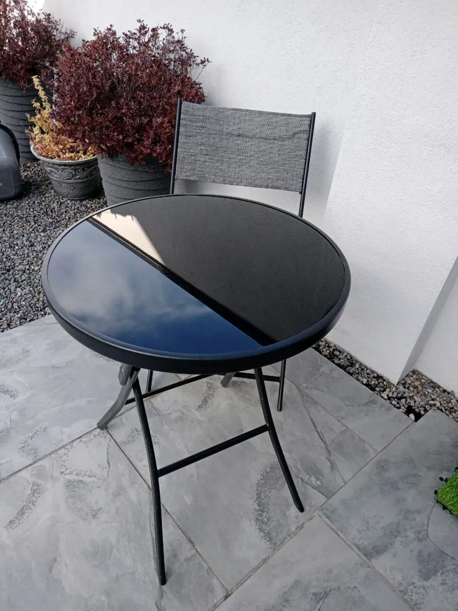 Bistro table and chair - Image 1