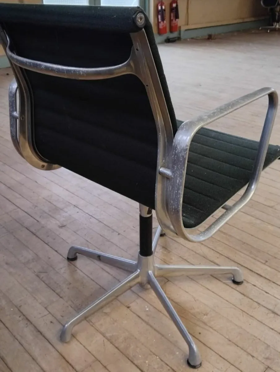 Two metal office Chairs - ICF AND EAMES stickers - Image 4