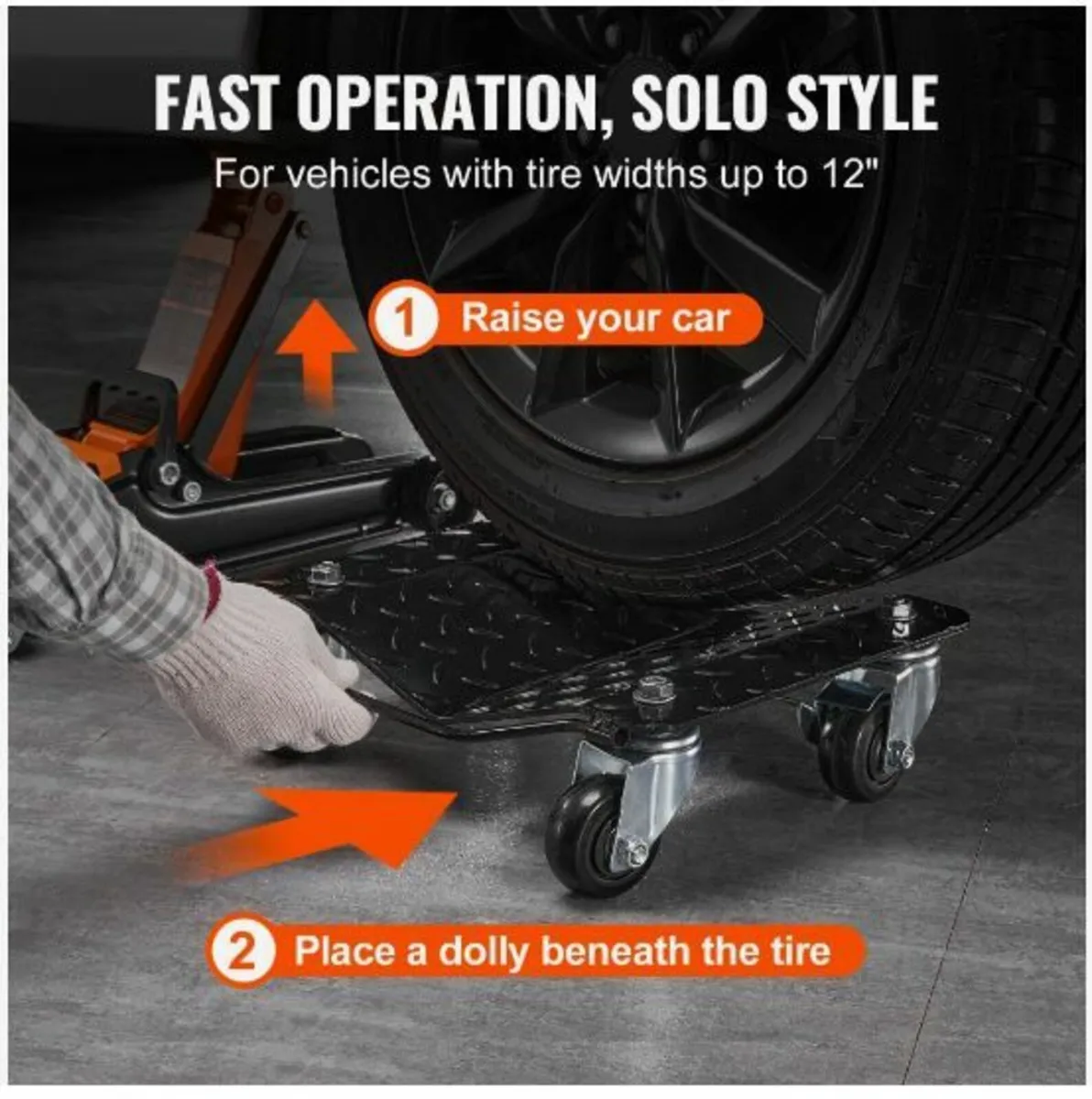 Car Dolly Wheel Tire Dolly 4 PCS Heavy - Image 4
