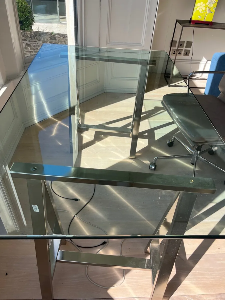 Large architect glass table - Image 2
