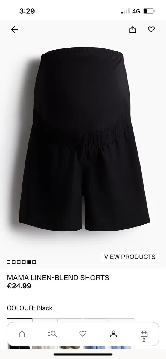 Maternity linen shorts - Image 1