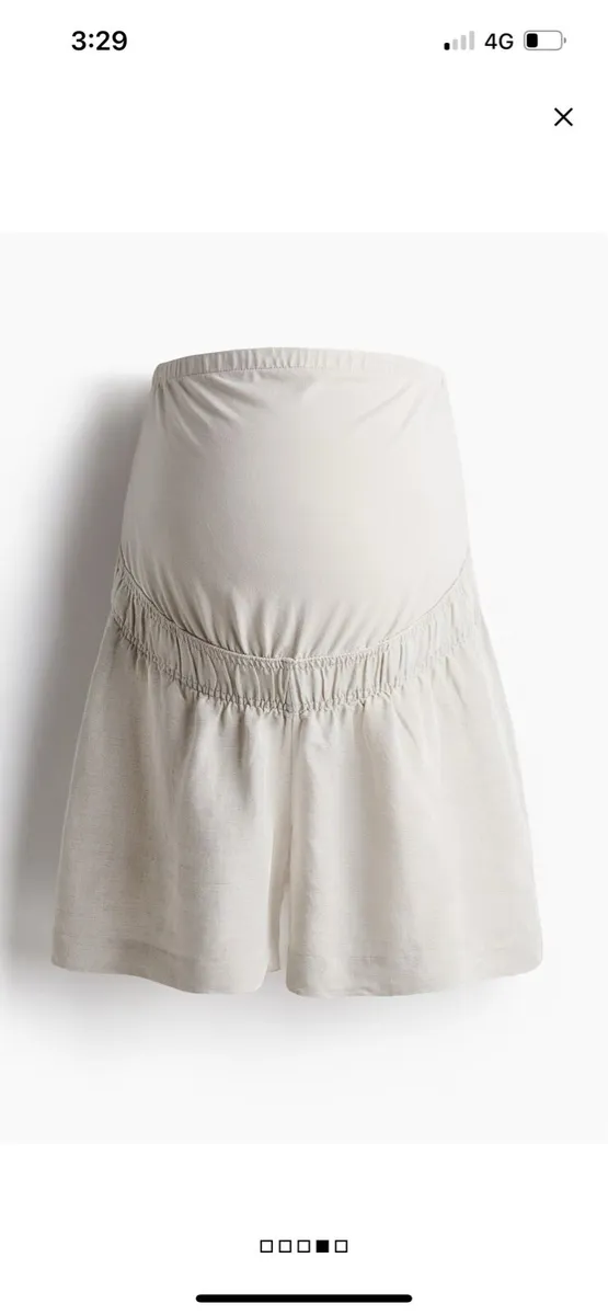 Maternity linen shorts beige - Image 1