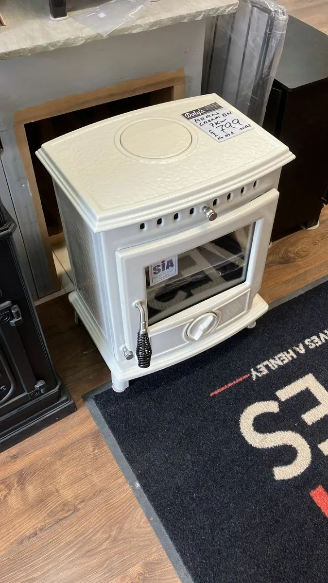 Cream Enamel 5kw Non-Boiler Stove - Image 2