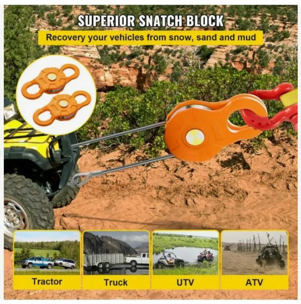 Snatch Block, 11T/25,000 LBS Working - Image 3