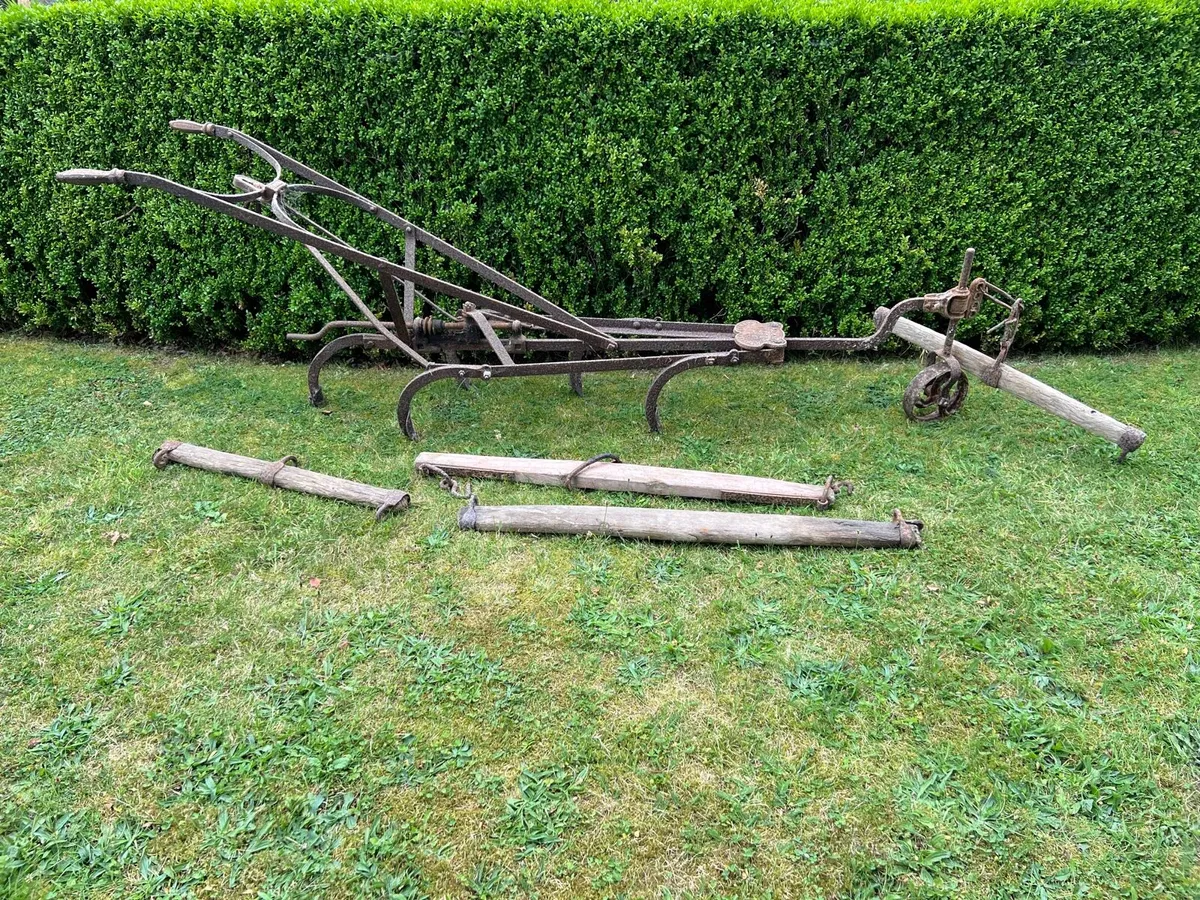 Antique horse-drawn hoe - Image 1