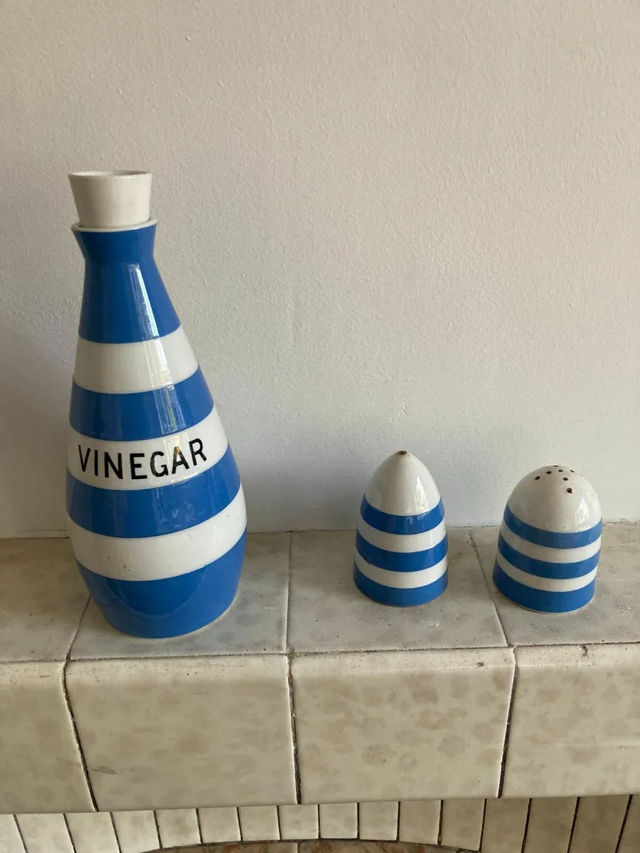 Cornishware - Vinegar and Salt & Pepper- Vintage - Image 1