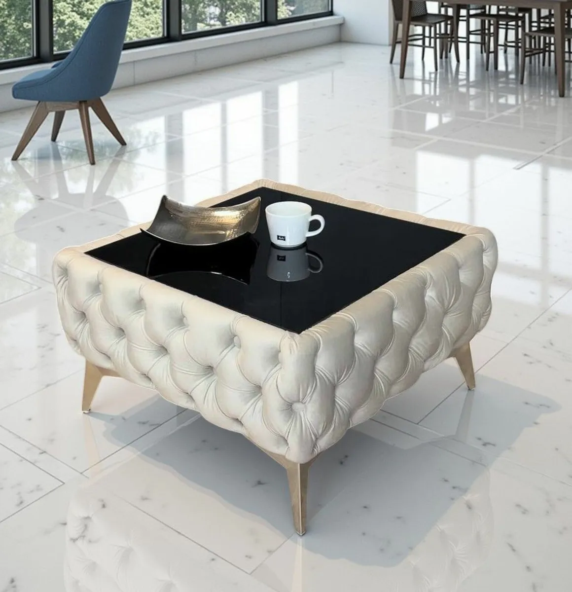 Sale !! Luxury Velvet Chesterfield Coffee Table - Image 3