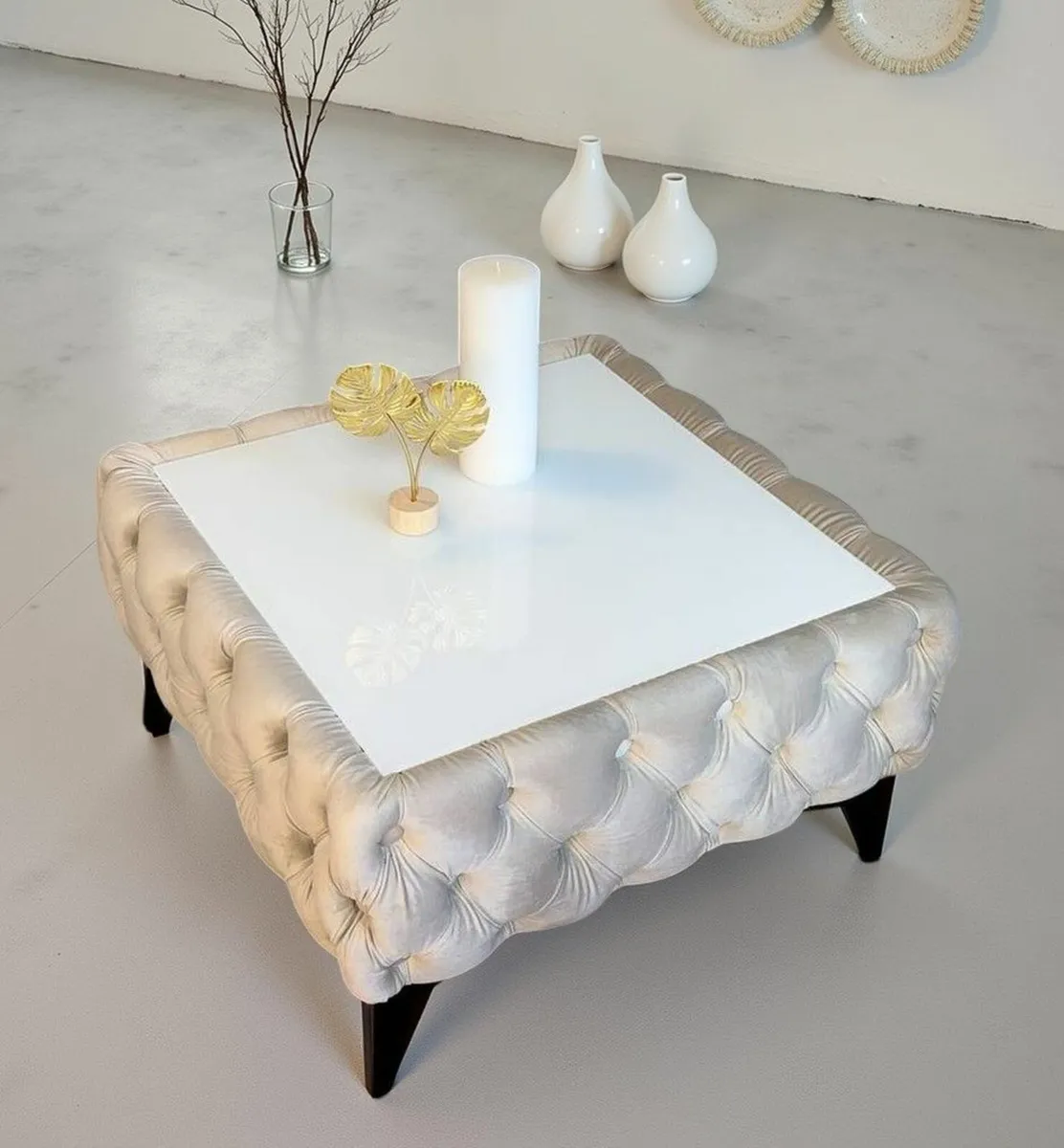 Sale !! Luxury Velvet Chesterfield Coffee Table - Image 4