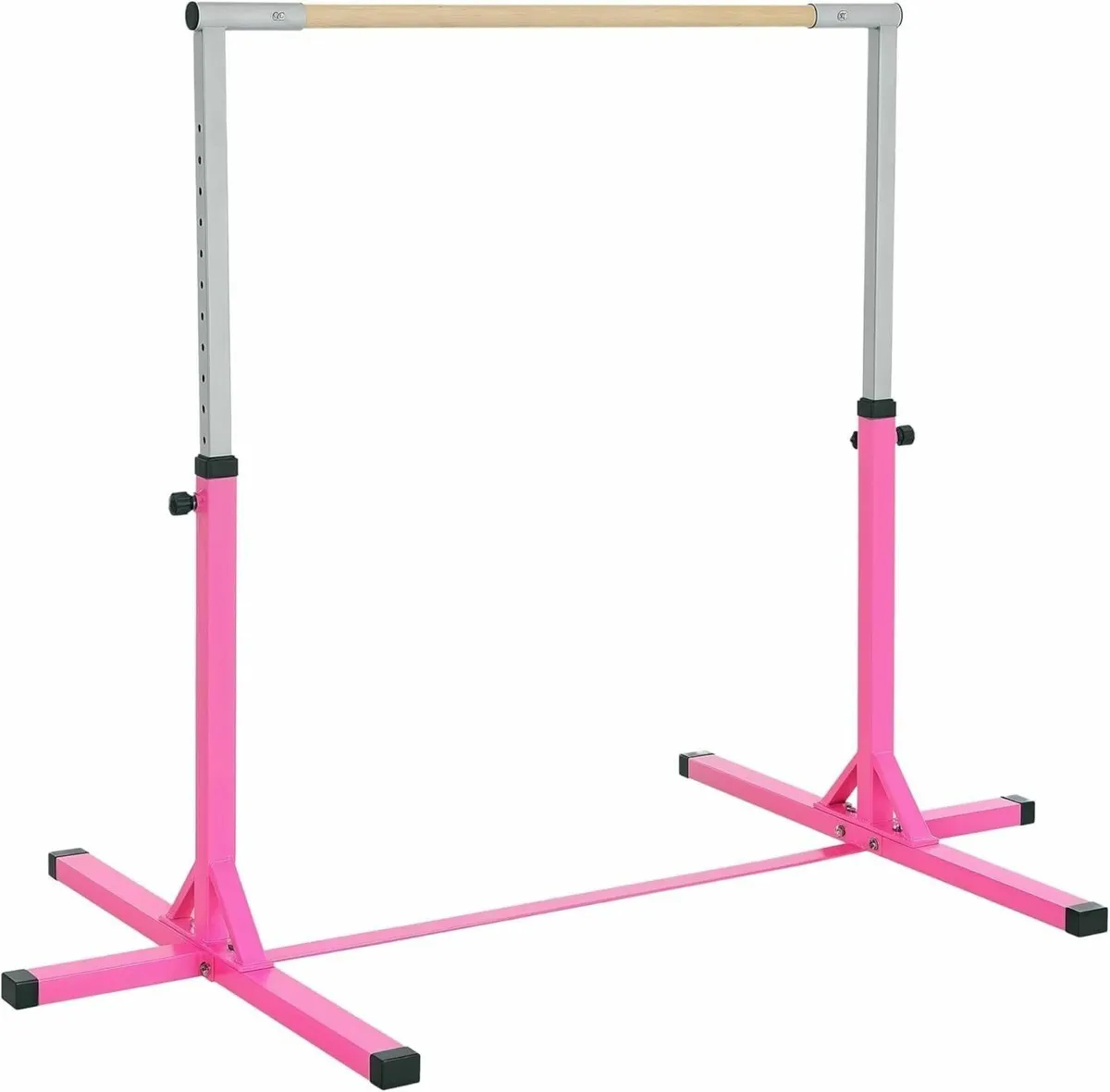 Kids Gymnastics Bar Adjustable with Hardwood Base - Image 3