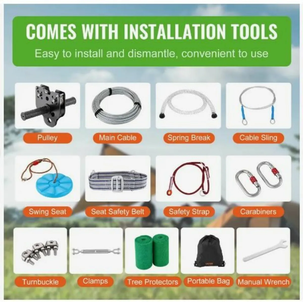 Zipline Kit for Kids and Adult, 24.38 m - Image 4