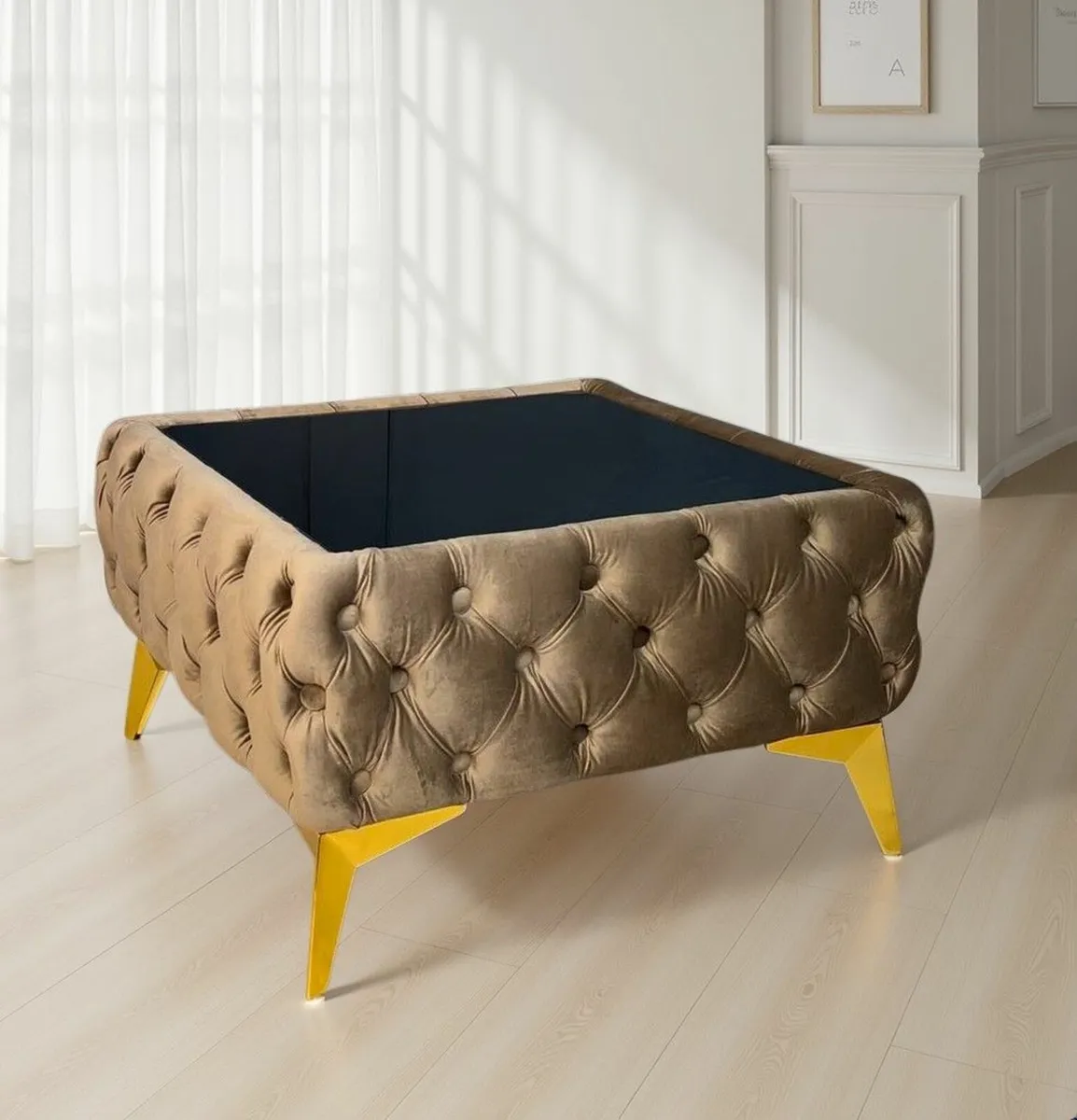 Sale ! Velvet Chesterfield Coffee - Image 3