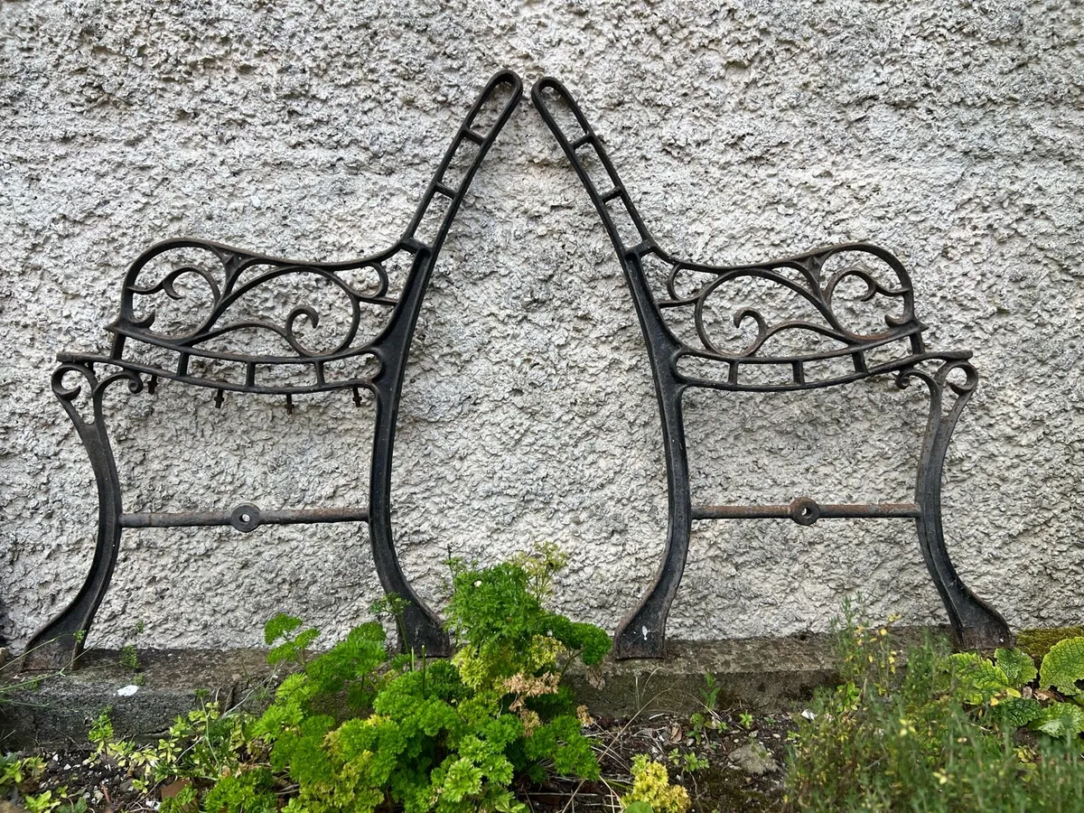 Antique ends for children’s garden bench - Image 1
