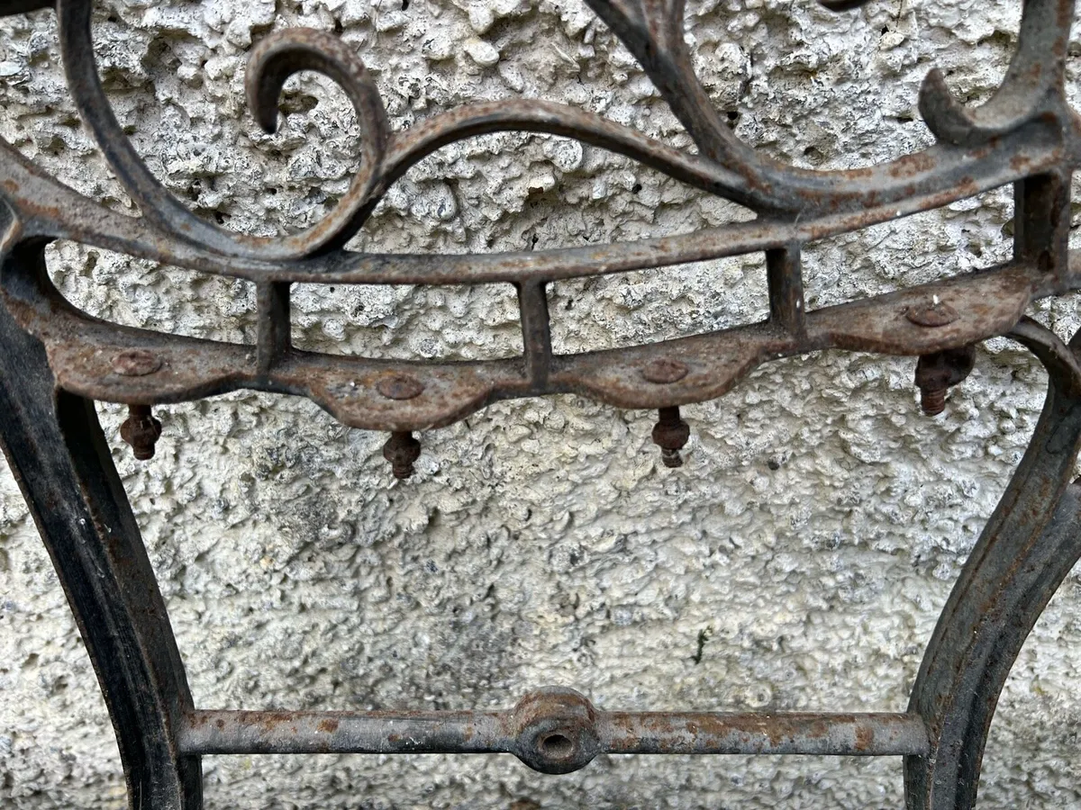 Antique ends for children’s garden bench - Image 3