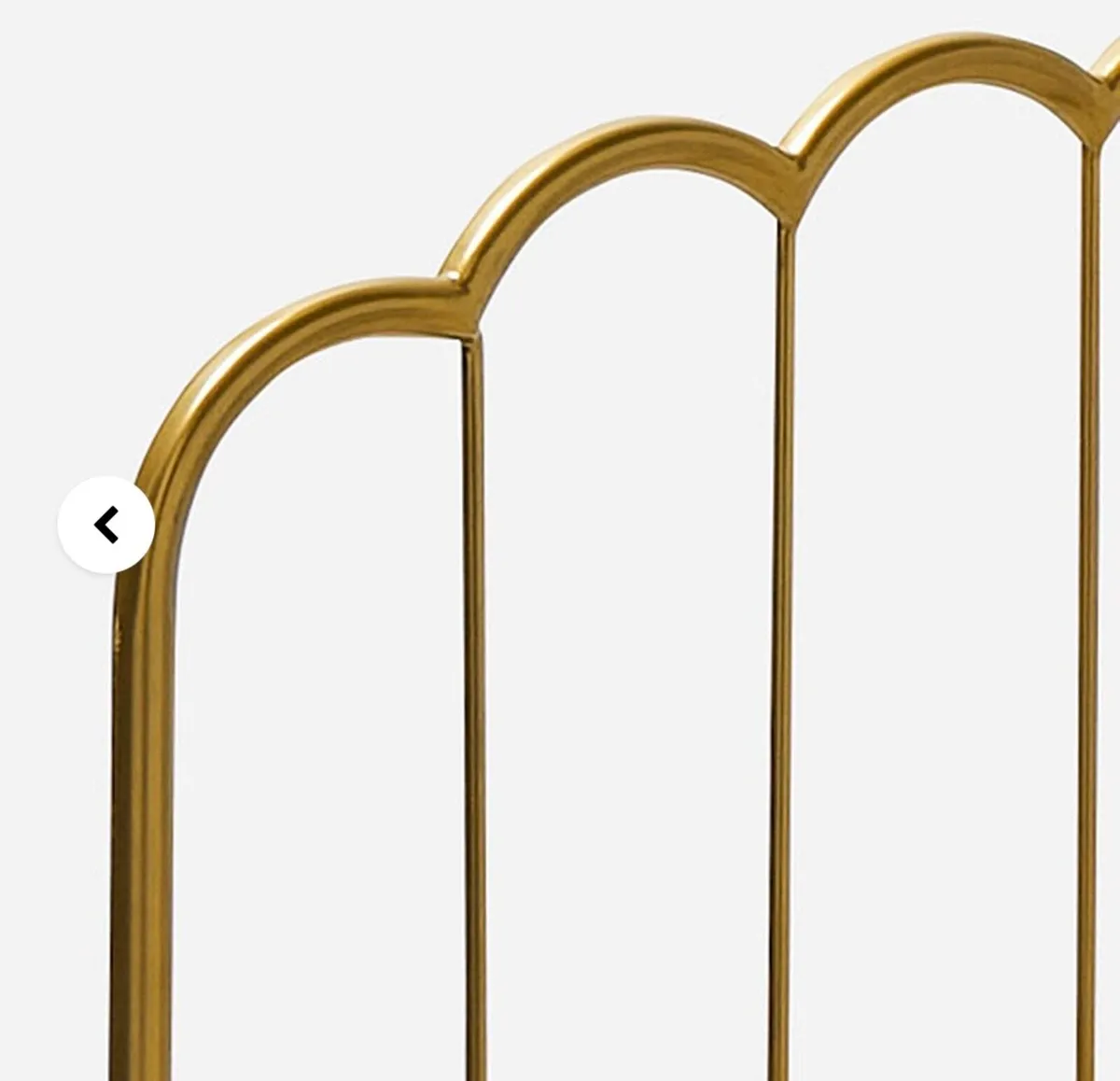 Gold metal bed frame and mattress King size - Image 3