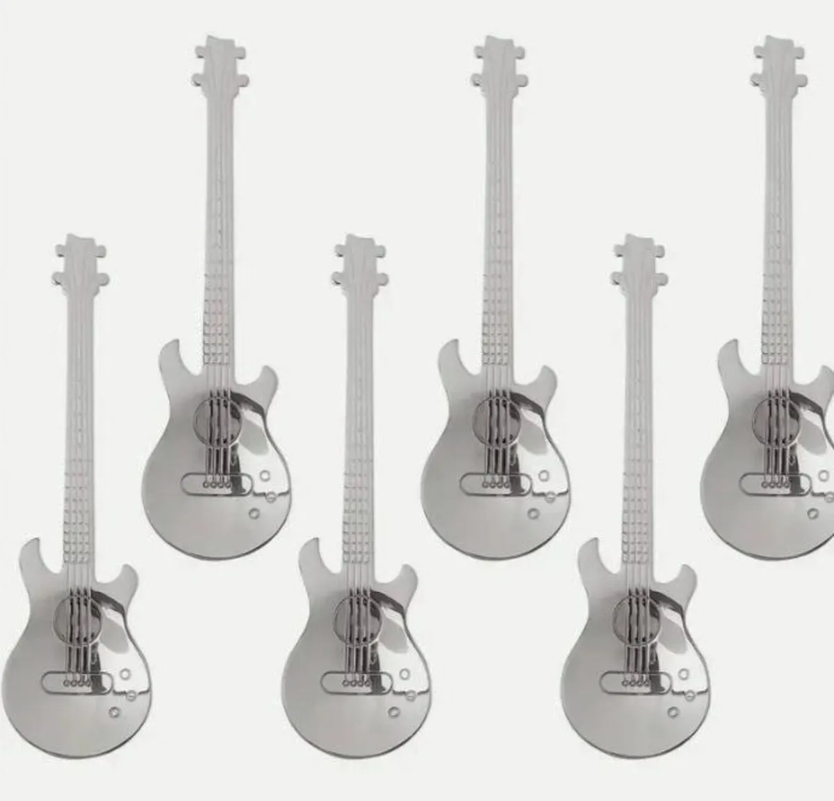 6 STAINLESS GUITAR SPOONS (BRAND NEW). - Image 2