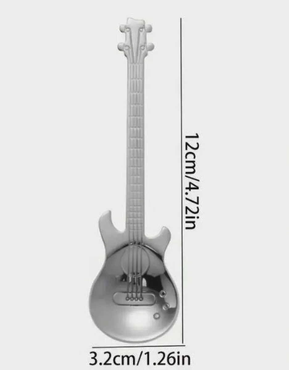 6 STAINLESS GUITAR SPOONS (BRAND NEW). - Image 3