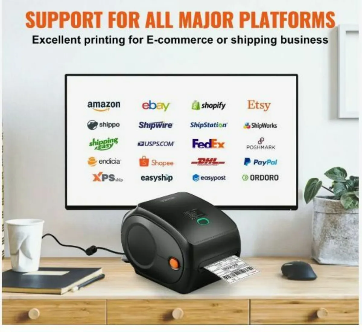 Thermal Label Printer 4x6 300DPI USB/Bluetooth - Image 2