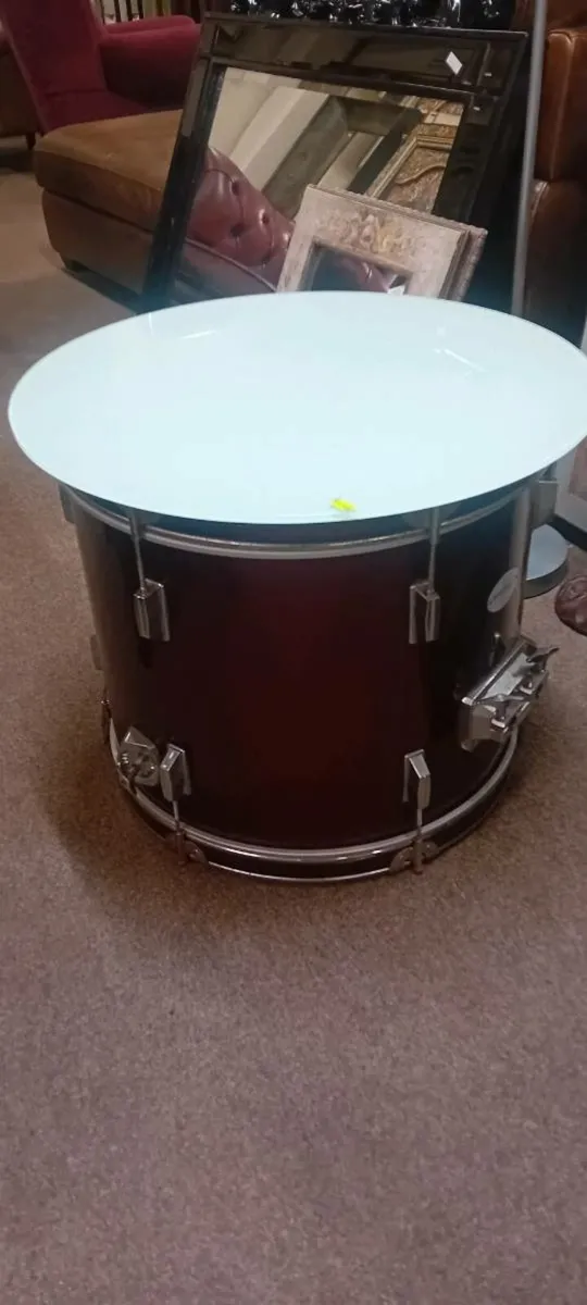 Quirky Upcycled Drum Coffee Table