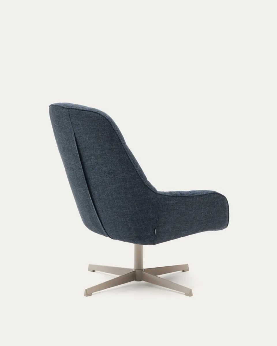 Kave Home Jaspe blue swivel armchair - Image 4