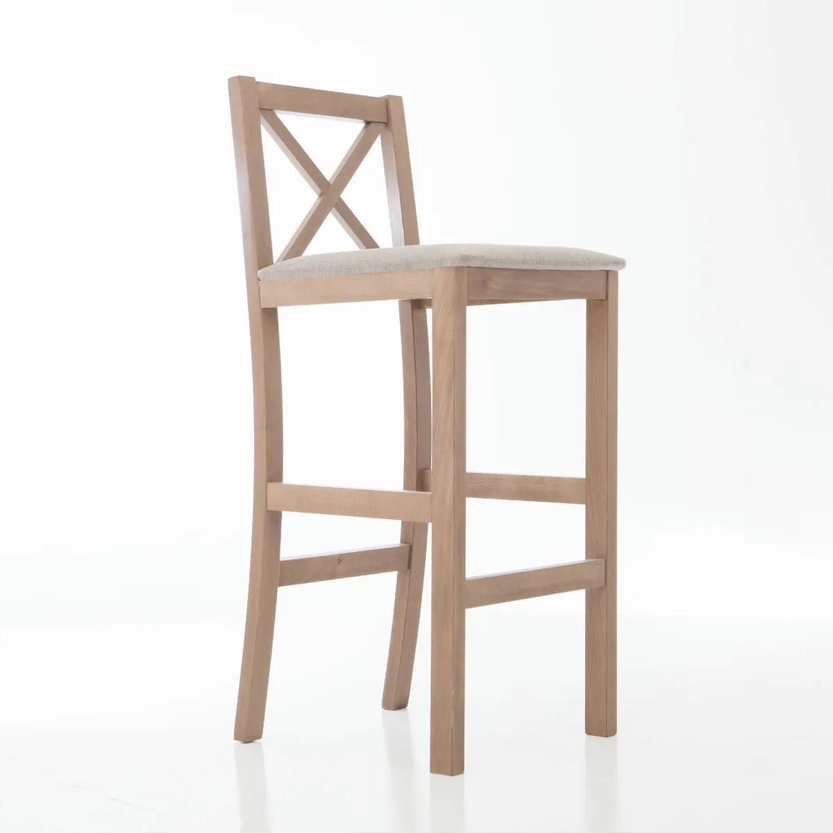 Hampton Traditional Cross-Back Bar Stool - Image 1