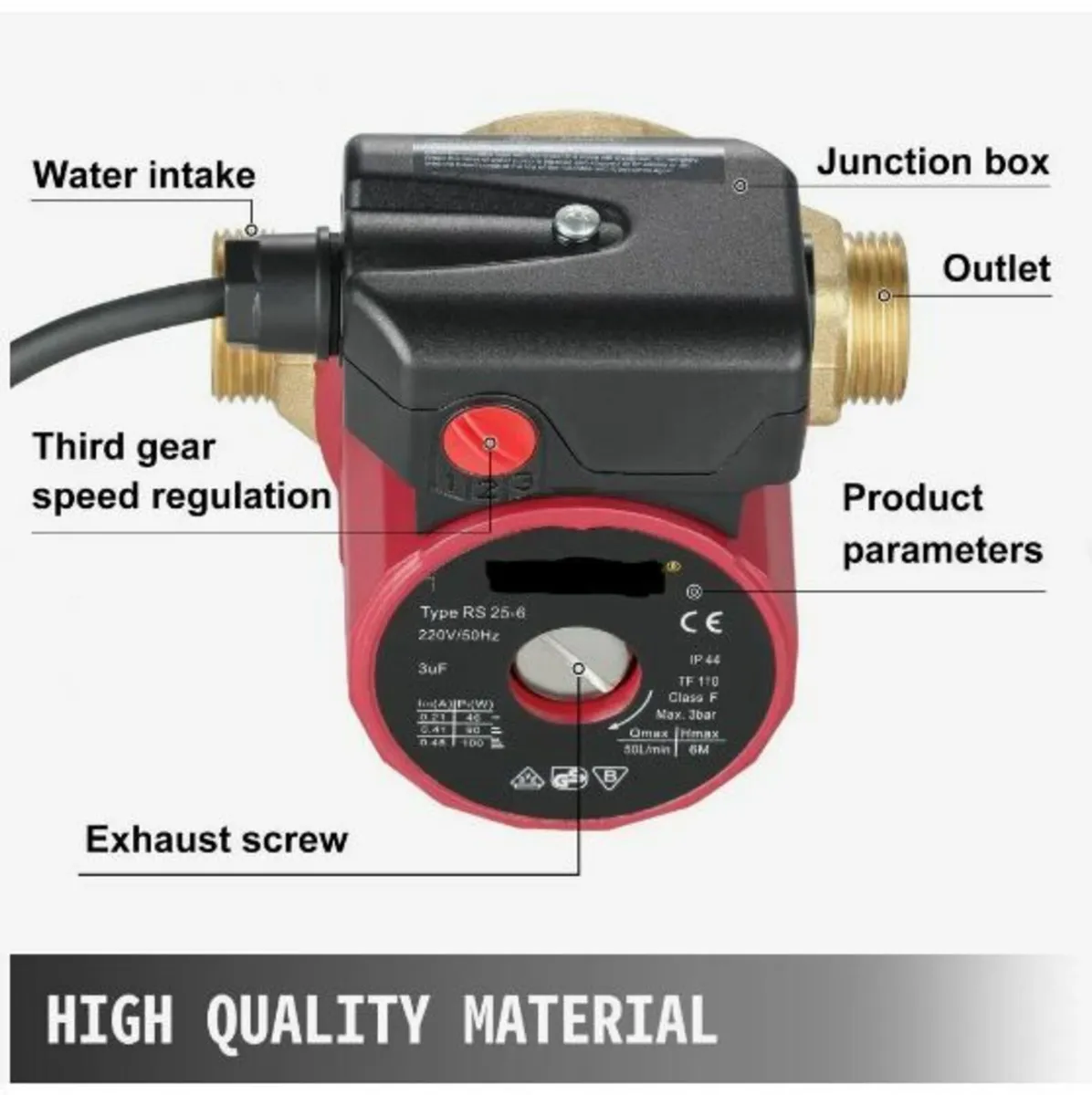 Hot Water Circulation Pump 0.6-Inch 220V - Image 3