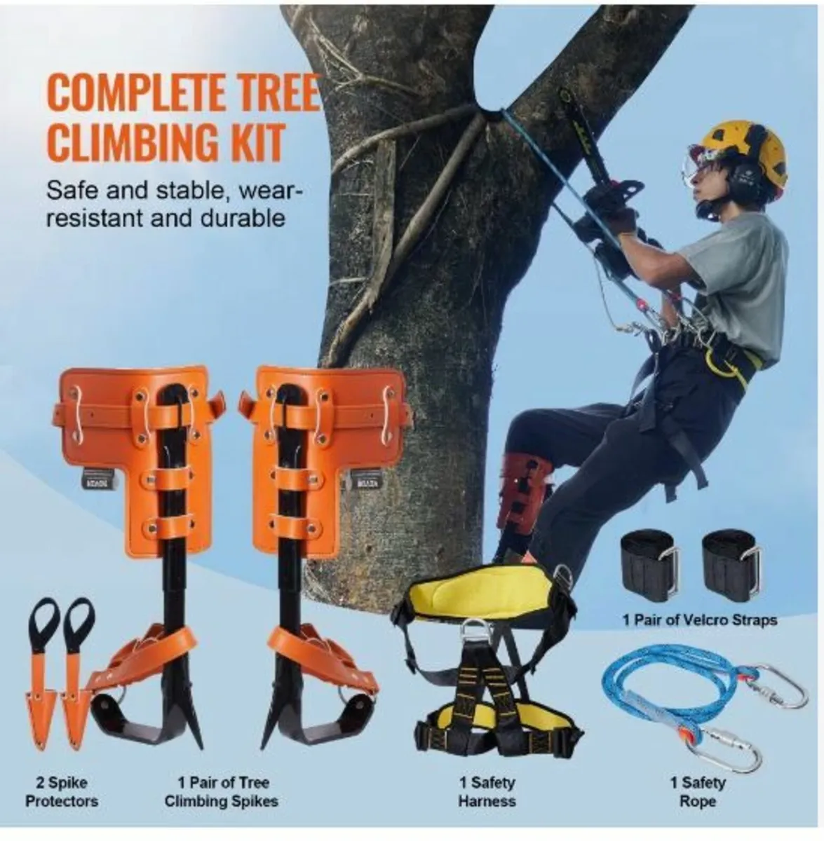 Tree Climbing Spikes Set Climbing Spurs Alloy Stee - Image 2