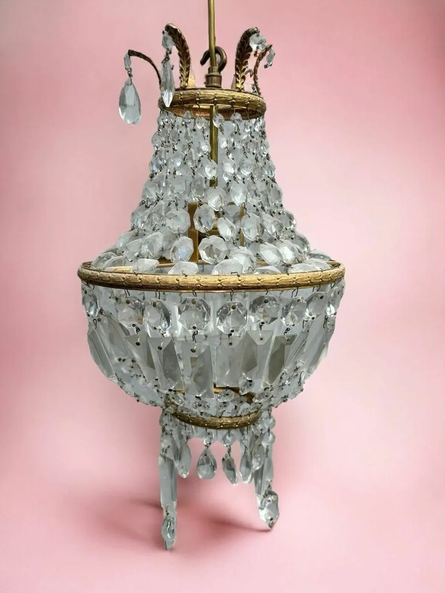 Chandeliers x 2 - Antique- Glass - Image 3