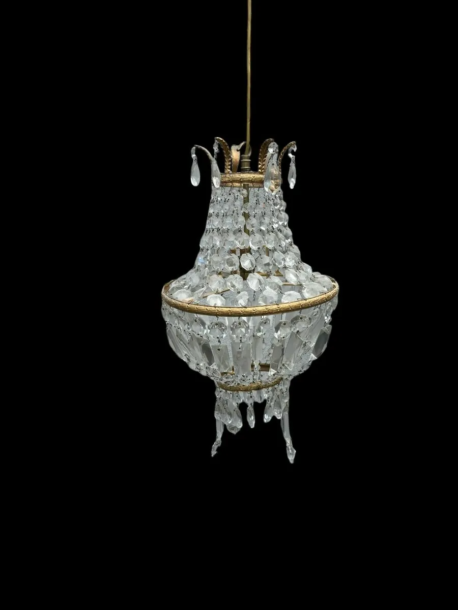 Chandeliers x 2 - Antique- Glass - Image 4