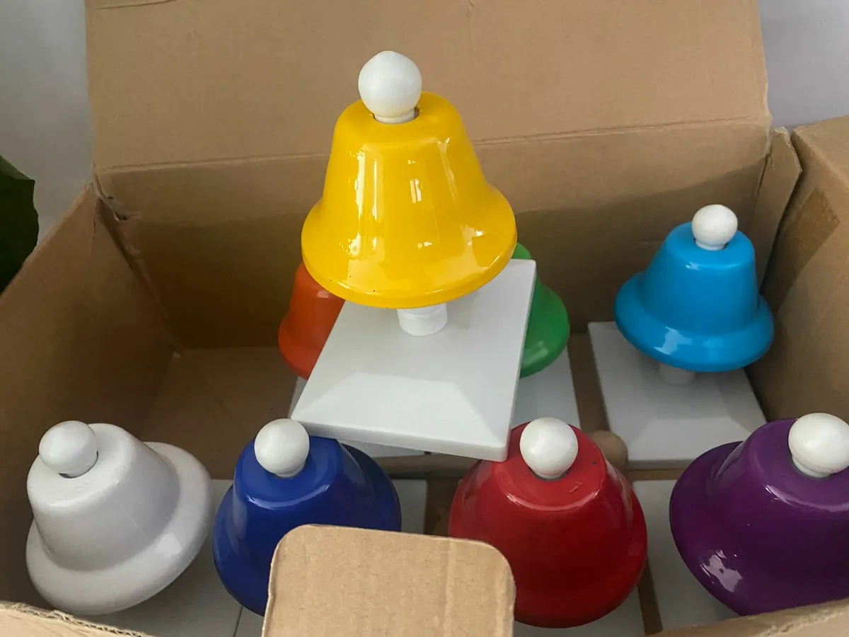 Set of 8 Rainbow Table Top Bells - Image 2
