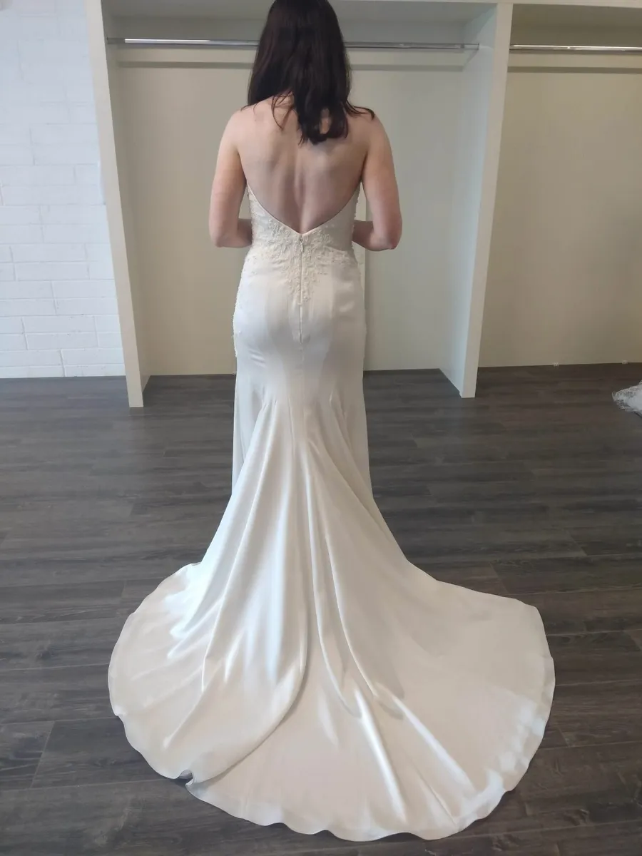 Wedding dress paloma blanca Ivory size 10 - Image 4