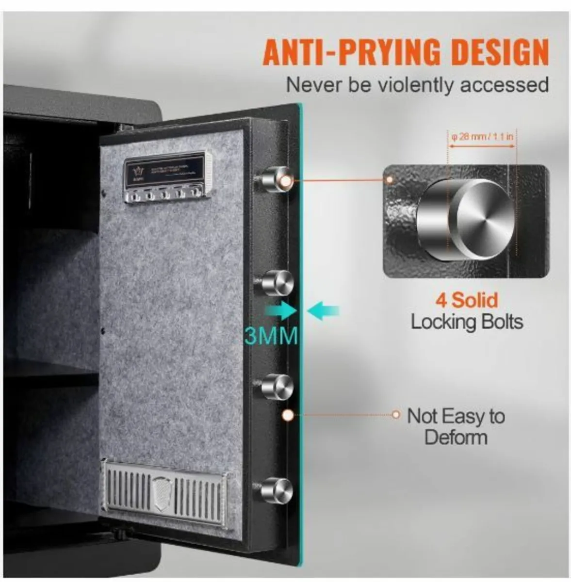 Safe, 62.1 L Home Safe, Steel Security - Image 4