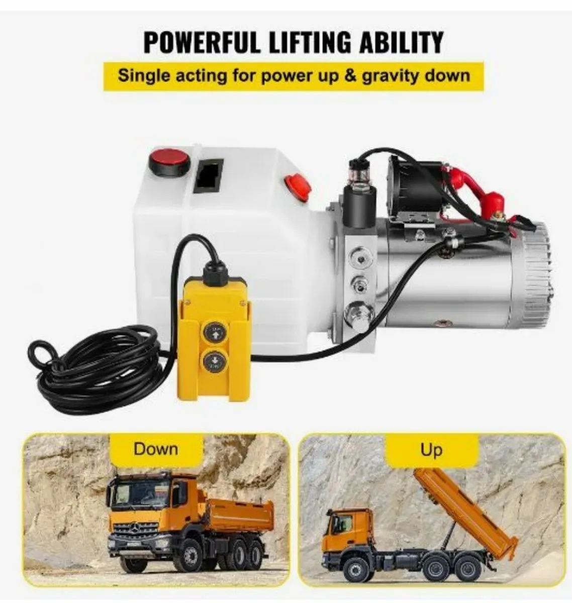 3.8 L Single Acting Hydraulic Pump Dump - Image 3