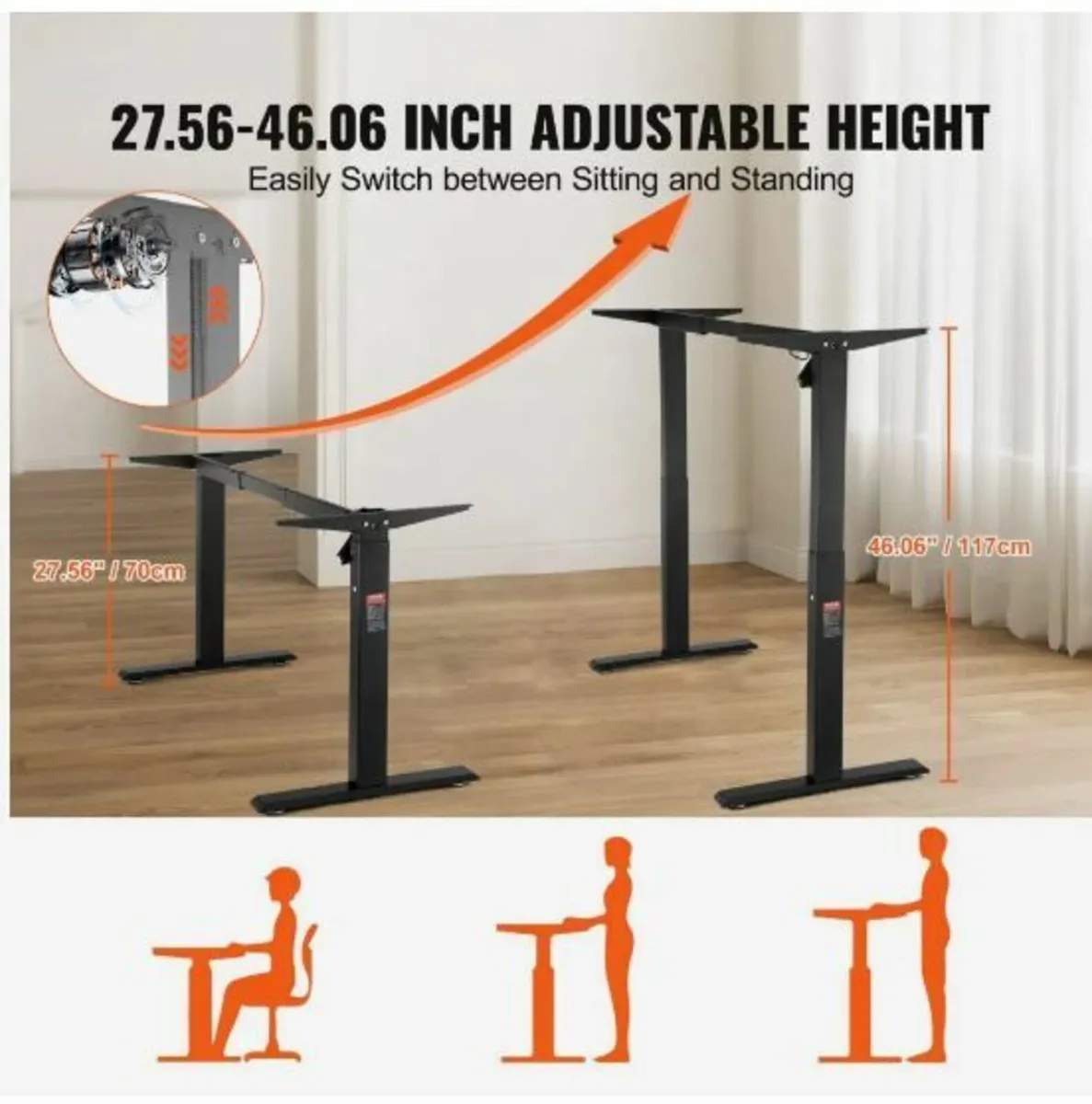 Electric Standing Desk Frame Adjustable - Image 4