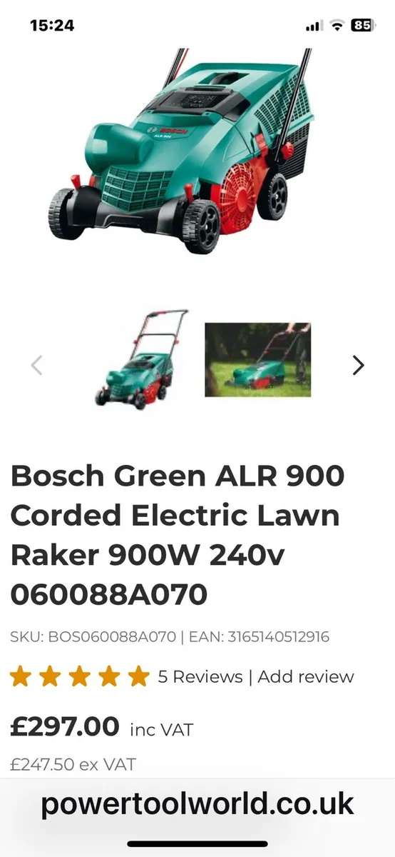 Bosch ALR 900 electric scarifier/Raker - Image 3