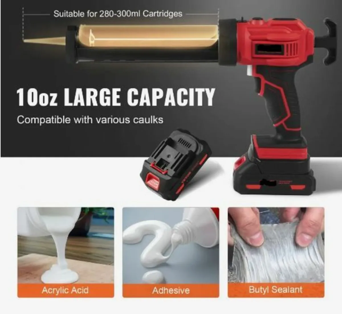 20V Cordless Electric Caulking Gun - Image 2