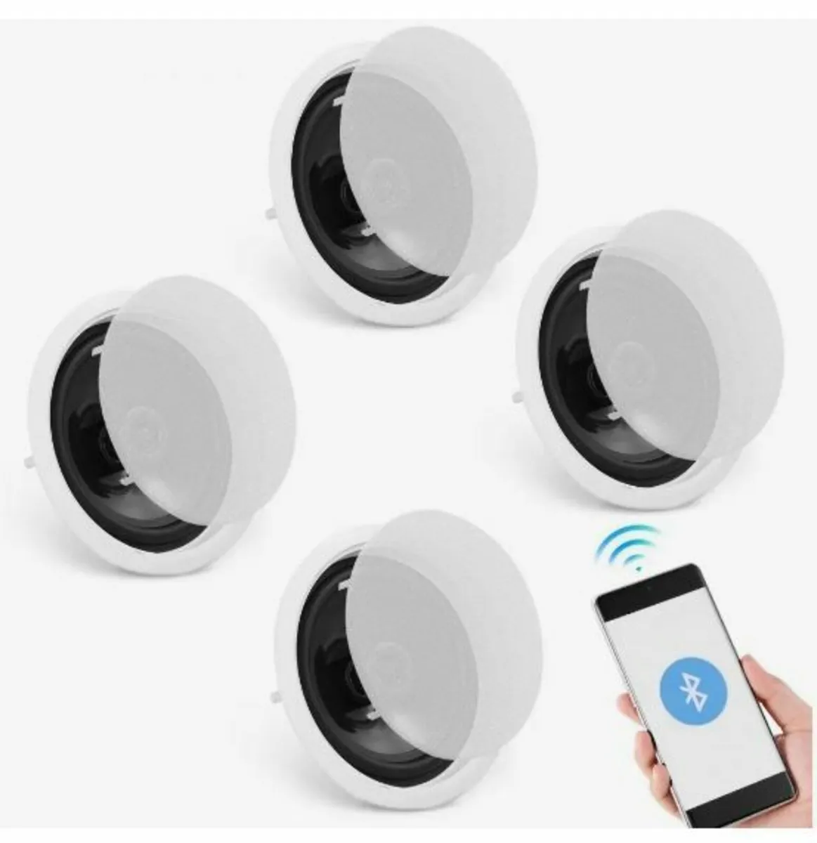 4 PCs 6.5"/16.5 cm Bluetooth Ceiling Speakers - Image 1