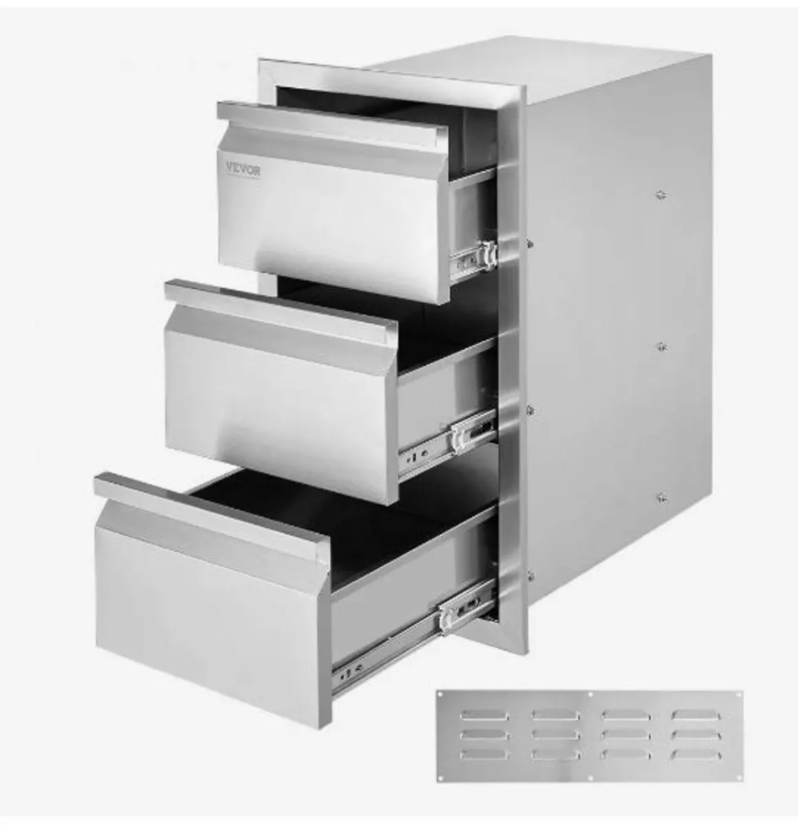201 Stainless Steel Triple Access Drawer - Image 1