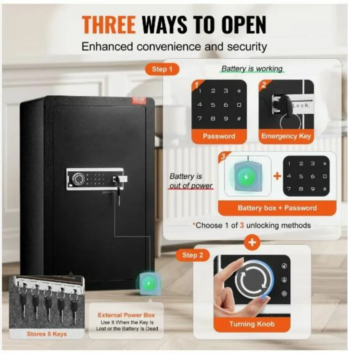 Single Door 4.0 cu.ft Safe Box - Image 3