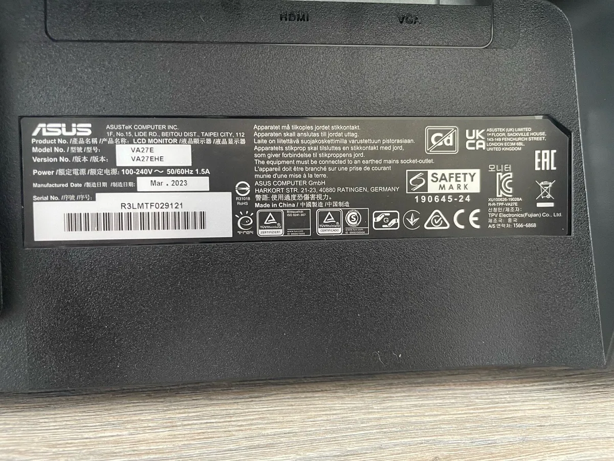 ASUS 27” Monitor - VA27EHE Gaming Monitor - Image 2
