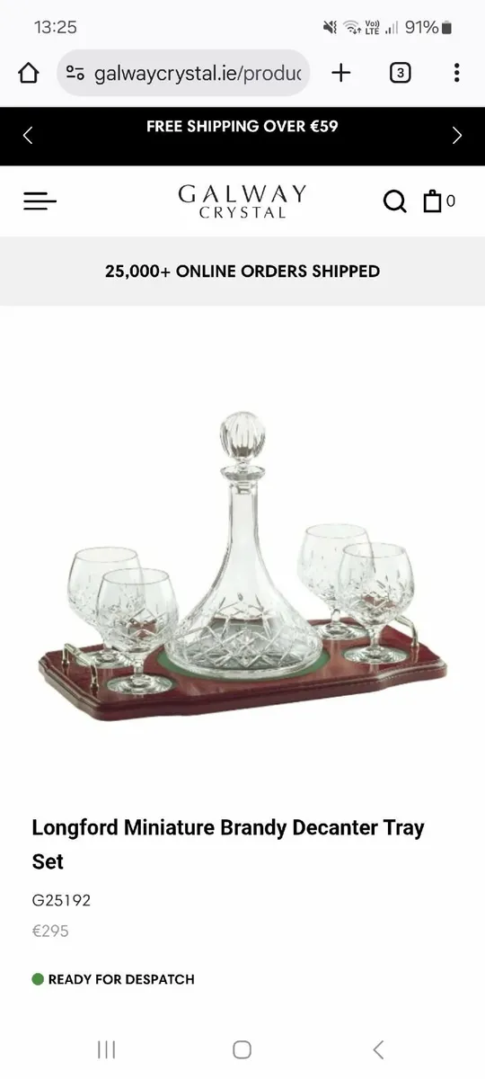 Galway Crystal Decanter set - Image 2