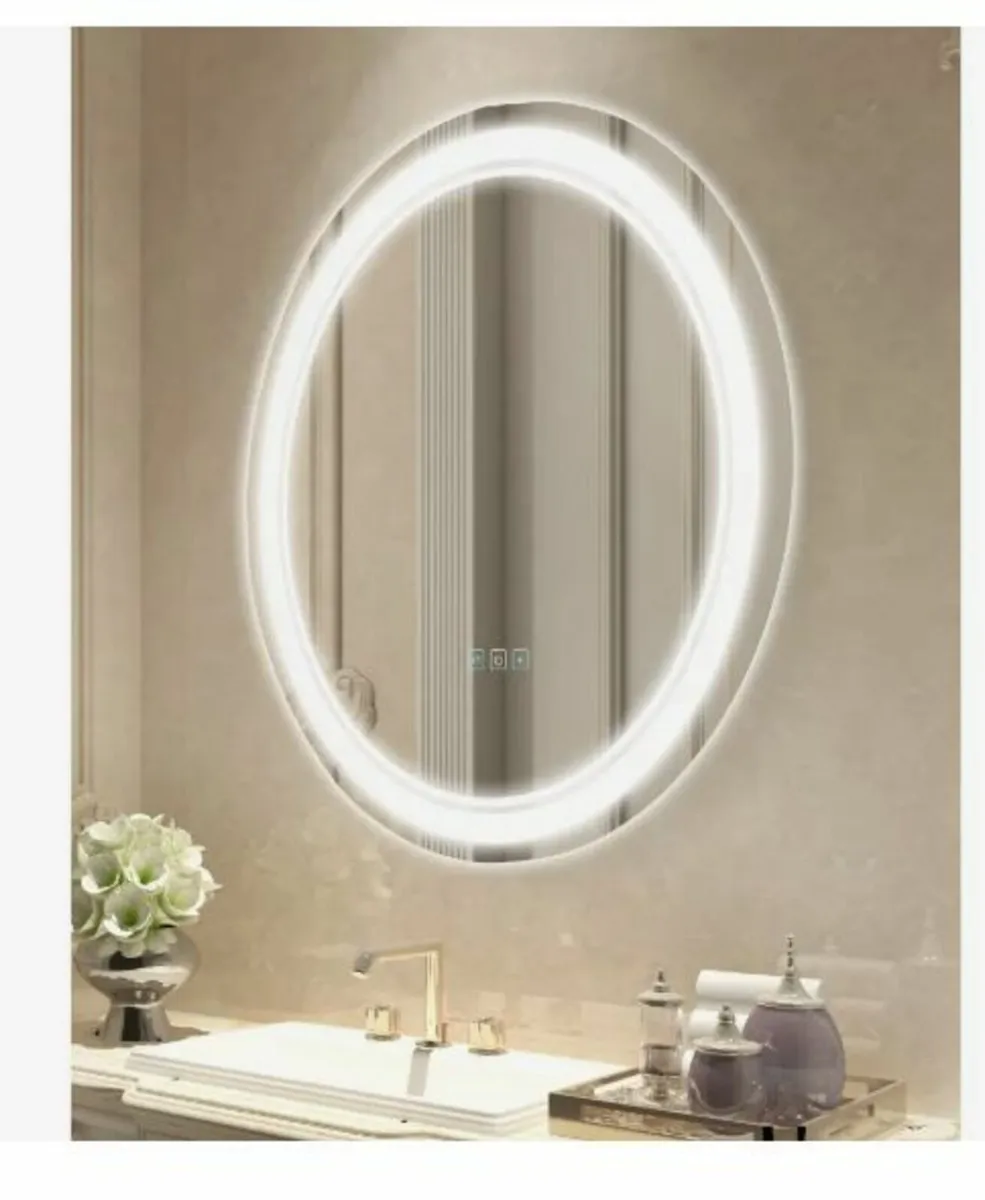 LED Bathroom Mirror 3 Color Anti-fog Wall - Image 1