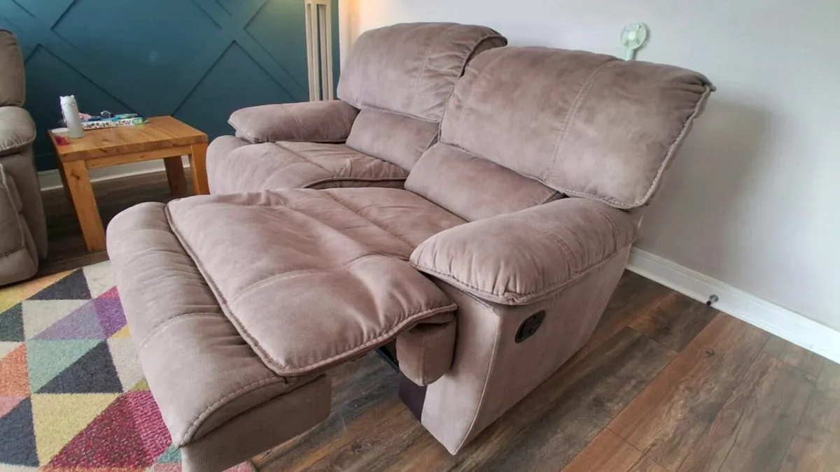 Two reclining Sofa's for sale - Image 2